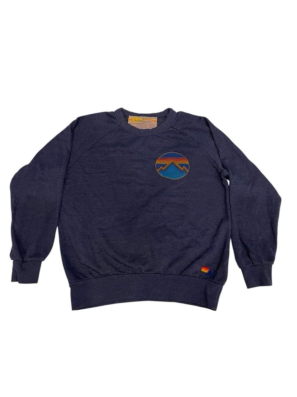 Aviator Nation Rainbow Mountain Sweatshirt XS